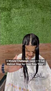 2 Minute Challenge: Laser + V Cut Haircut Easy Trick”#youtubeshorts #viral #shorts #trending #hair