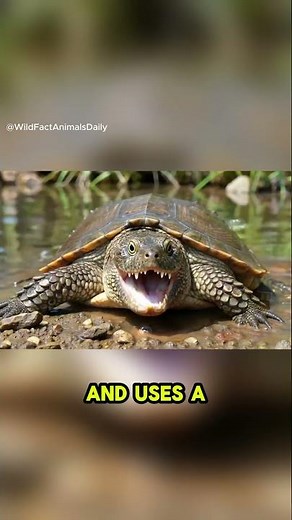 Did You Know This Turtle Uses a Trap to Catch Prey? 😳