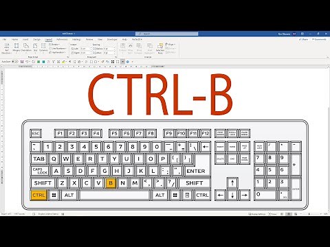 Every MS WORD keyboard shortcut ever: CTRL-B