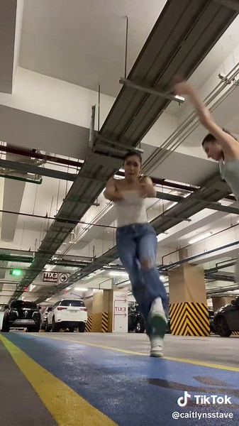 Energetic Dance Freestyle in a Parking Garage