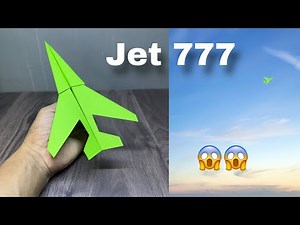 Jet 777!! How to make a paper jet airplane EASY that Fly FAR ! SUPER JET