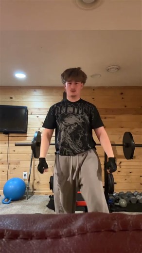 My 15 YO got 165 lbs on his home bench! Get it! Keep working hard! #weighlifting #lifthard