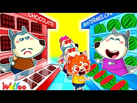 Supermarket Adventure with Zino & Wolfoo 🍉 Watermelon vs Chocolate 🍫 | Wolfoo Channel Kids Cartoon