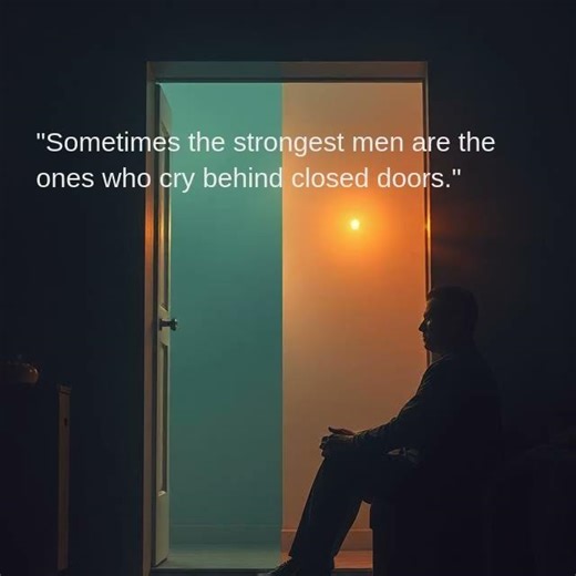 "Sometimes the strongest men are the ones who cry behind closed doors."