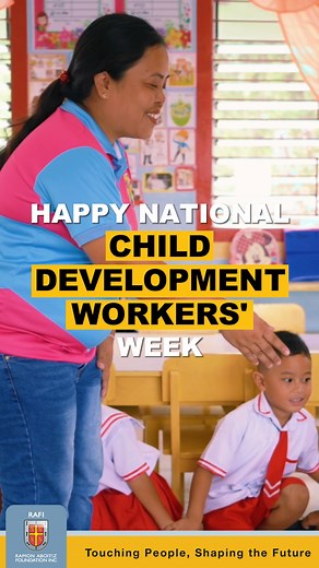 𝗘𝗔𝗥𝗟𝗬 𝗖𝗛𝗜𝗟𝗗𝗛𝗢𝗢𝗗 𝗗𝗘𝗩𝗘𝗟𝗢𝗣𝗠𝗘𝗡𝗧 | Alongside us, as champions for children, are Child Development Workers who tirelessly provide a safe and nurturing environment for our young ones. Thank you for the amazing work you do, making a meaningful difference in the lives of our children every day. Happy National Child Development Workers Week! #RAFInforms #SDG4 #QualityEducation | RAFI - Ramon Aboitiz Foundation Inc.