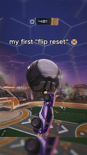 my first flip reset 😭 #rocketleague