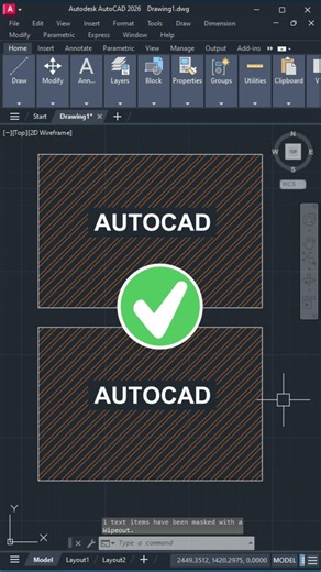 ✅ Text Mask in AutoCAD | Clean Text Trick
