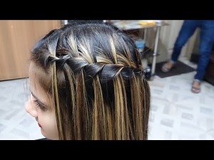 EASY Waterfall Braid Hair Tutorial for STRAIGHT|| Waterfall hairstyle for beginners ||
