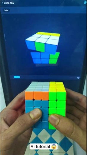 5by5 cube solve by using ai 😱 l ai tricks l #cube #shortclips #video