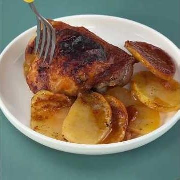 Roasted Chicken Thighs with Potatoes and Onions