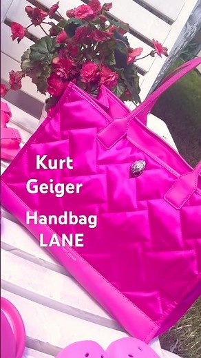 HANDBAG LANE KURT GEIGER RECYCLED TOTE TORY BURCH MINI ELLA NYLON BRIGHT PINK #pinkbag #sopink