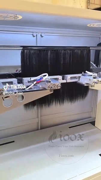 Automatic human hair weft straightener, One-stop unmanned equipment for human hair processings in factories. 💪 #cncmachine #cncmachinist #hairfactory #hairprocessing #equipment