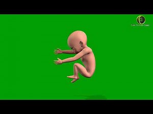 3D Baby Green Screen HD