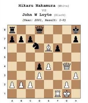 Best games of 2001. Hikaru Nakamura vs. John W Loyte (Result: 1-0)