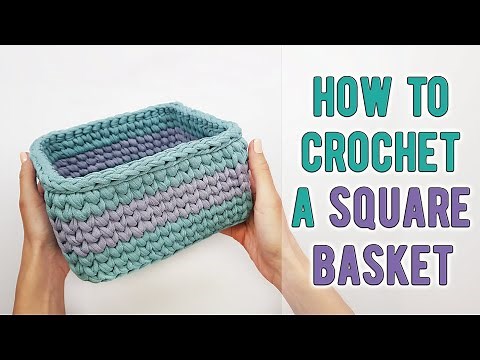 How to crochet a two colors SQUARE BASKET || DIY Tutorial || + some little useful tips