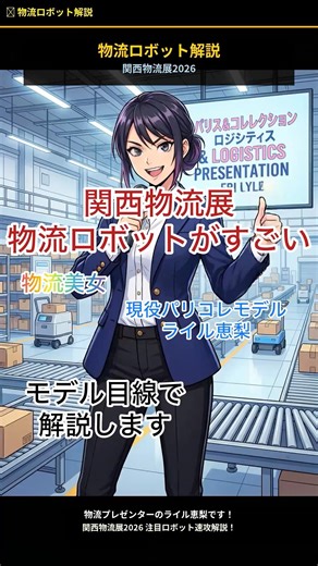 【ライル恵梨の関西物流展の歩き方】#物流#物流業界 #アニメ#関西物流展#shorts 【遭遇注意】ライル恵梨が解説！関西物流展2026 注目の物流ロボット3選