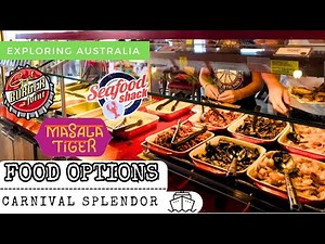 Food options onboard Carnival Splendor Cruise | Restaurants - Guy's Burger Joint - Masala Tiger 4K