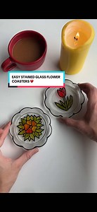 Easy DIY Stained Glass Flower Coasters for Mother's Day