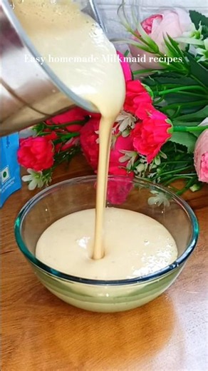 Instant homemade Milkmaid recipes in 15 minutes tasty🥰#recipe#cooking#milkmaid#youtubeshorts#shorts