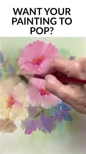 How to make your poppies absolutely POP 💥 #flowerpainting #painting #acrylic