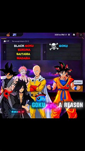 SUKUNA & MADARA & SAITAMA & BLACK GOKU VS GOKU ☠︎̶ ➝ 1 VS 4… WHO WINS?