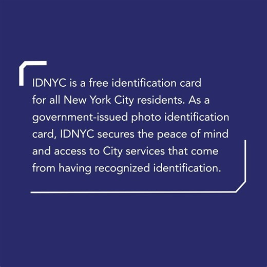 NYC Dept of Homeless Services on Instagram: "Unlock a world of opportunities with @IDNYC! This free ID card for NYC residents provides access to essential city services. Empowering our community for a brighter future, you can learn more about the program here: https://on.nyc.gov/4mBrc5I #IDNYC #LinkinBio"