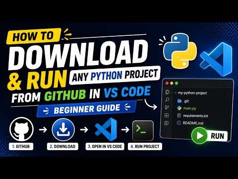How to Download and Run Any Python Project from GitHub in VS Code | Beginner Guide