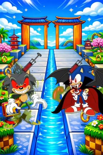 Yelow sonic vs batle Blue Sonik wow interesting?