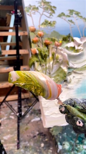 Art Daily Dose | Justin Gaffrey is an artist known for his textured paintings that combine vibrant colors and dynamic compositions. Using a palette knife... | Instagram