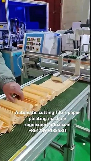 Automatic cutting filter paper pleating machine zoguexport@163.com +8617897435530