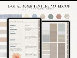 Digital Notebook - Paper Texture, a Stationery Template by MainichiDesign