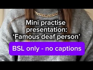 Mini practise BSL Level 3 presentation: Famous Deaf Person (Paddy Ladd) | BSL only - no captions