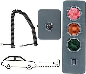 Parking Sensor, Garage Parking Sensor with Tri-Colour Traffic Light, LED Park Assist Alarm Garage, Garage Parking Light, Parking Aid, Suitable for Any Garage and Driver