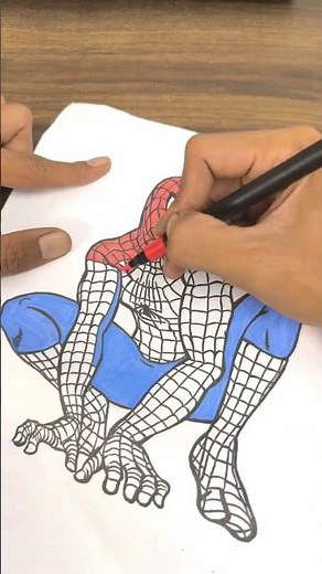 Uddin Belajar Mewarnai Spiderman #mewarnai #menggambar