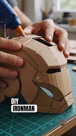 DIY Mechanized Iron Man Helmet (Cardboard Only)#ironman #diy #cardboard