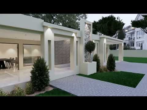 Modern Slab Roof/flat roof House Design | 3 Bedroom #southafrica #viral #houseplan #HousePlans