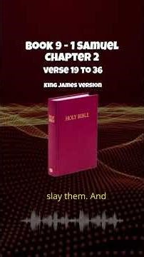 Bible Book 9 1 Samuel Chapter 2 Verse 19 To 36