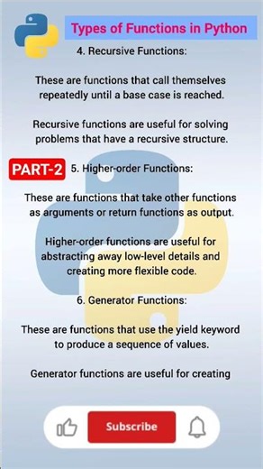 Types of Functions in Python || Learn Python ||
