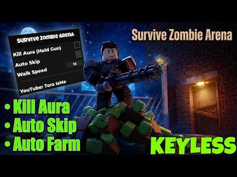 SURVIVE ZOMBIE ARENA SCRIPT | KILL AURA, AUTO SKIP, AUTO FARM | ROBLOX EXPLOIT