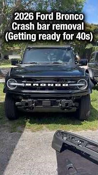 Ford Bronco ready for 40s (crash bar removal) #broncos #40s #fordbronco #crashbar #tires