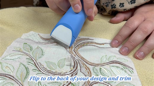 180 reactions · 25 shares | Using the Handy Dandy Stitch Remover is easy! Turn it on, flip your design to the back, and trim the bobbins threads. Now, with the blades off, turn your design to the front and rake away the loose threads. Repeat as needed, letting the machine do the work. Finish by rolling away any lint. And just like that… no more oopsies! | AllStitch Embroidery Supplies | Facebook