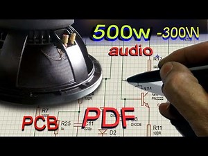 High power subwoofer amplifier, schematic Pdf Simple audio to 500w using transistor