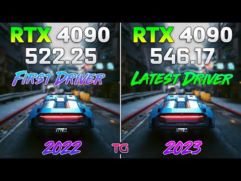 RTX 4000 : First Driver vs Latest Driver - 1 Year Difference