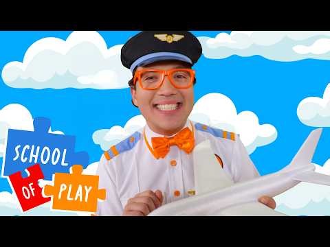Blippi’s Air Adventures! ✈️ Airplanes, Playgrounds & Indoor Skydiving! | School of Play