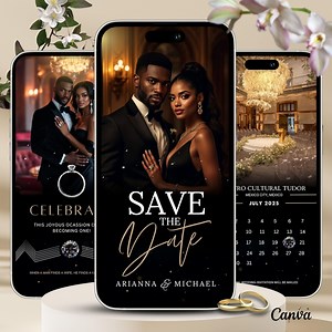 Digital Save the Date Template, Wedding Save the Date Invitation, Photo Save the Date Calendar | Customizable Template - Etsy