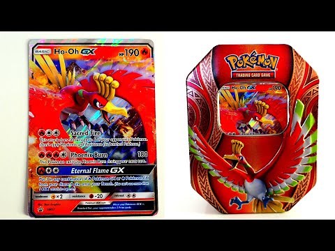 Opening Pokemon Ho-Oh GX Tin