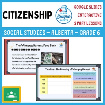 Grade 6 - Citizenship Unit - Alberta 2025 Social Studies - Google Lesson Slides