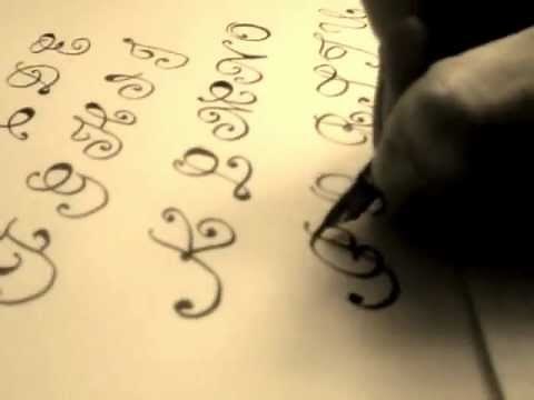 Write cursive fancy letters - (for beginners) - :)