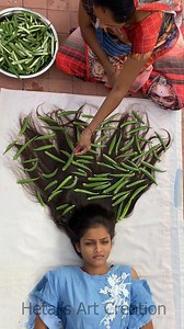 1.3M views · 8K reactions | Hair treatment - Natural ladies finger idea - Homemade #hair #treatment #natural | Hetal's Art - Creation | Facebook