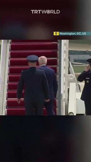 Joe Biden trips up plane stairs on his way to Summit of the Americas